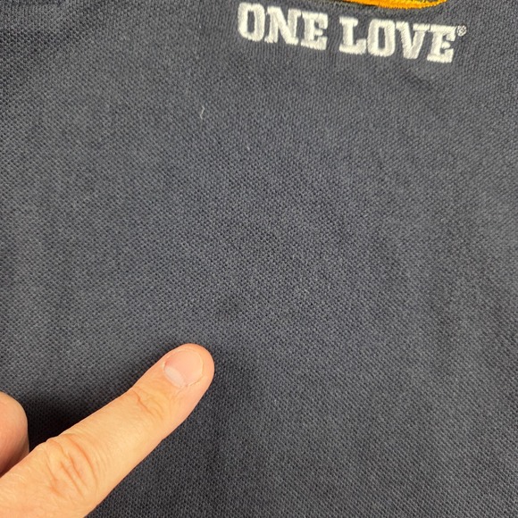 Raising Canes Fry Cook Cashier Employee Worker Polo Shirt Women L Blue Love Logo - Picture 4 of 9
